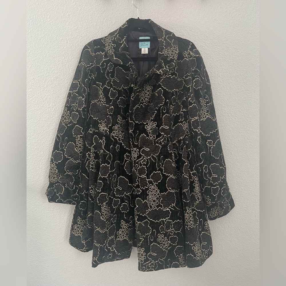 Kimchi Blue Black and Gold Pea Coat